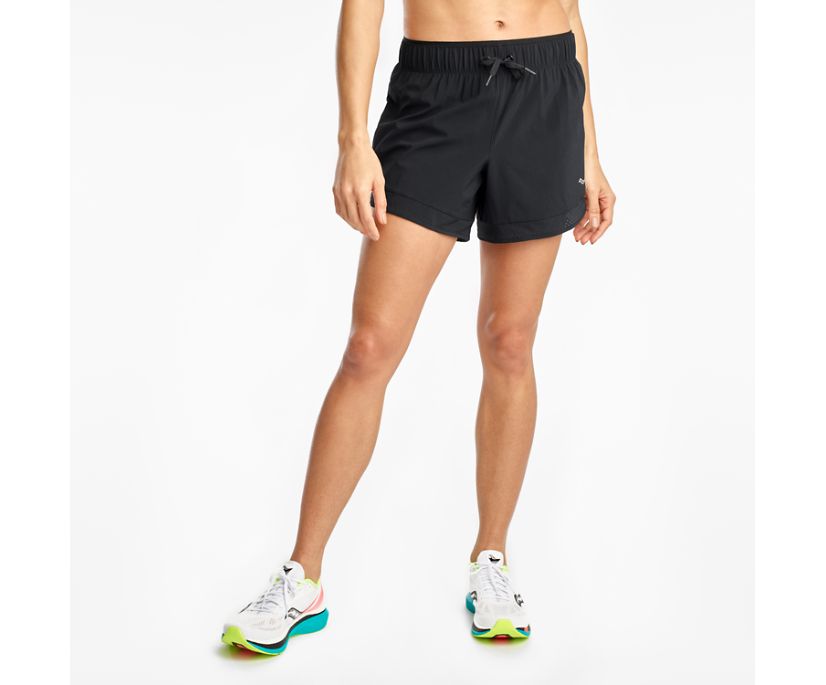 Saucony Outpace 5" Women's Shorts Black | AU 313QMAZ